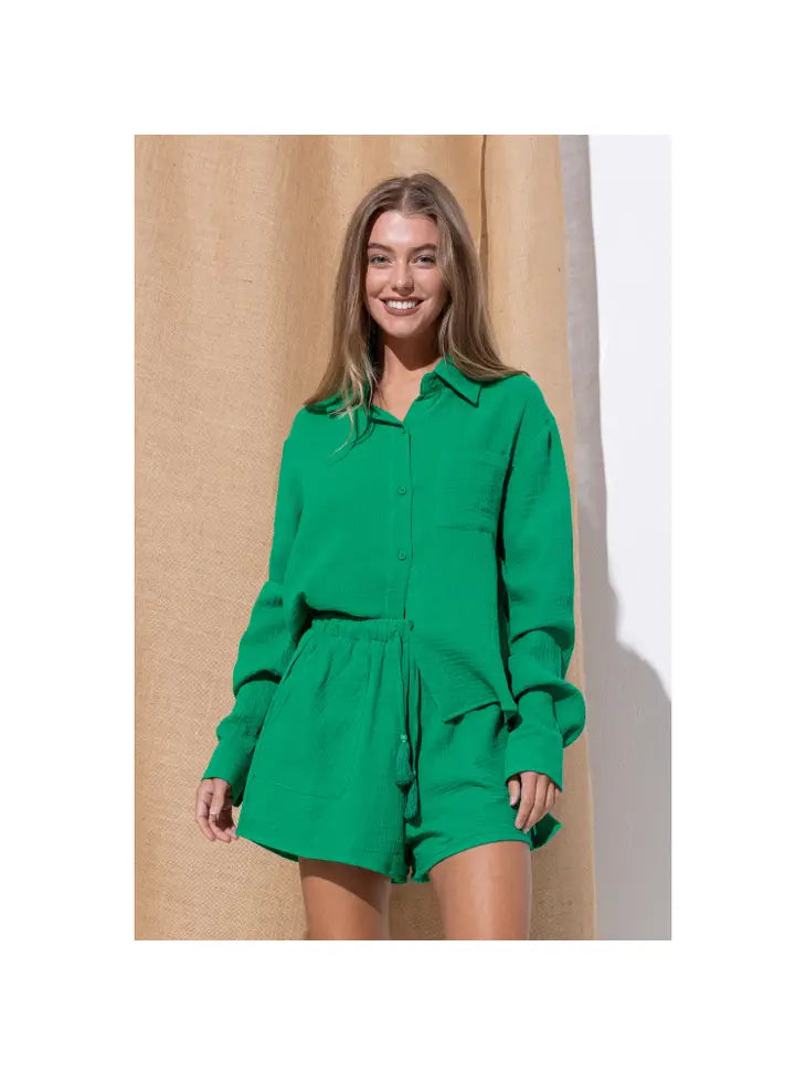 Georgia Gauze Button Down