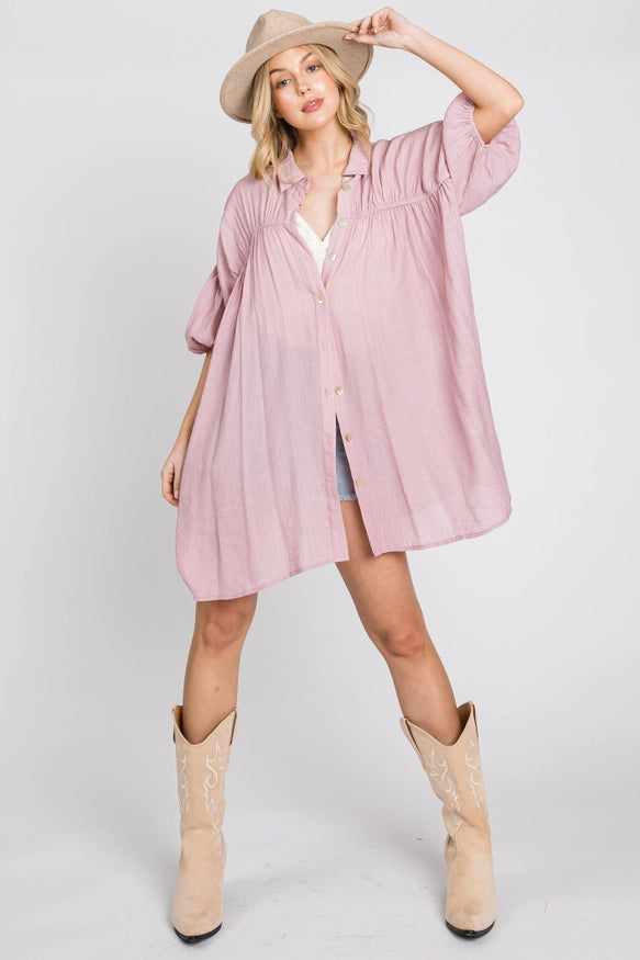 Brianna Button Down Shirt Dress