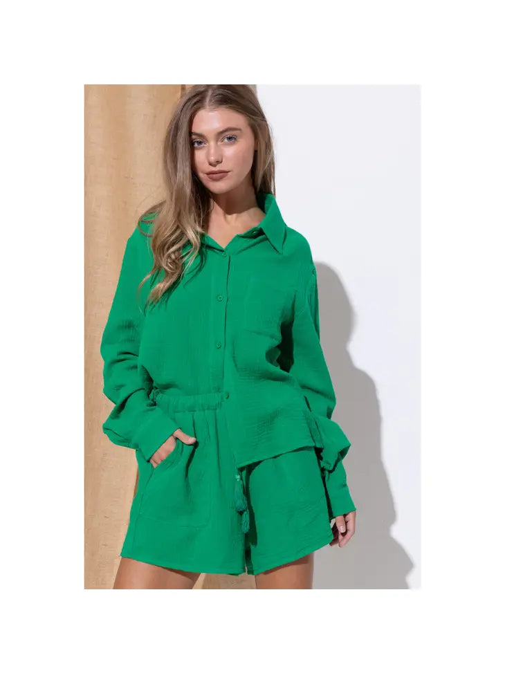 Georgia Gauze Button Down