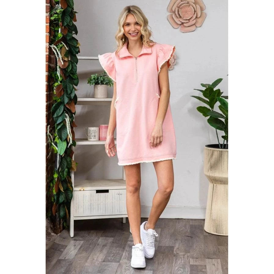 Tina Ruffle Sleeve Dress