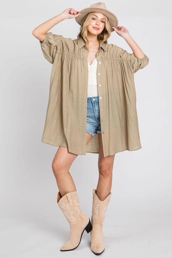 Brianna Button Down Shirt Dress