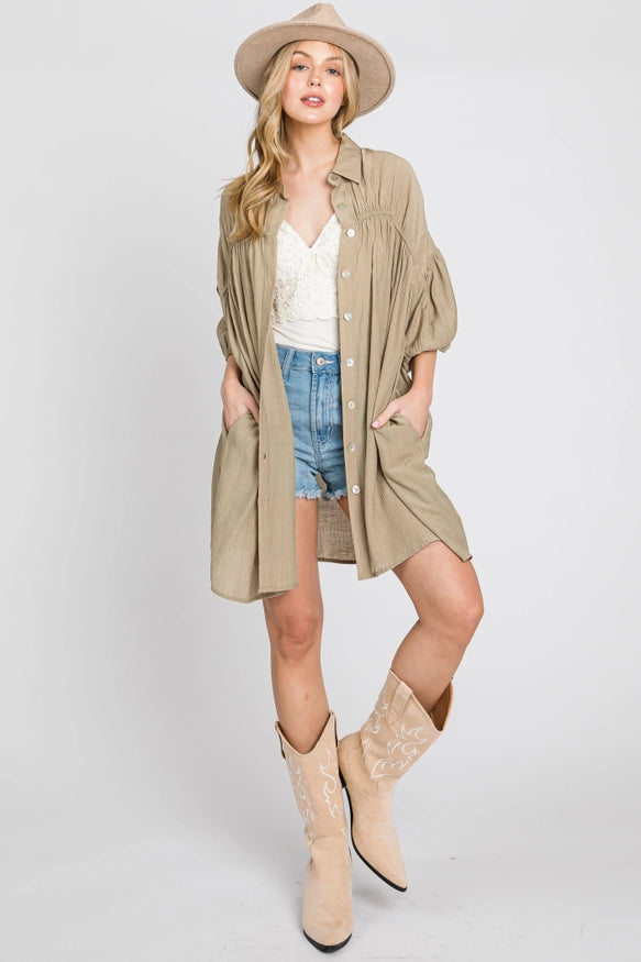Brianna Button Down Shirt Dress