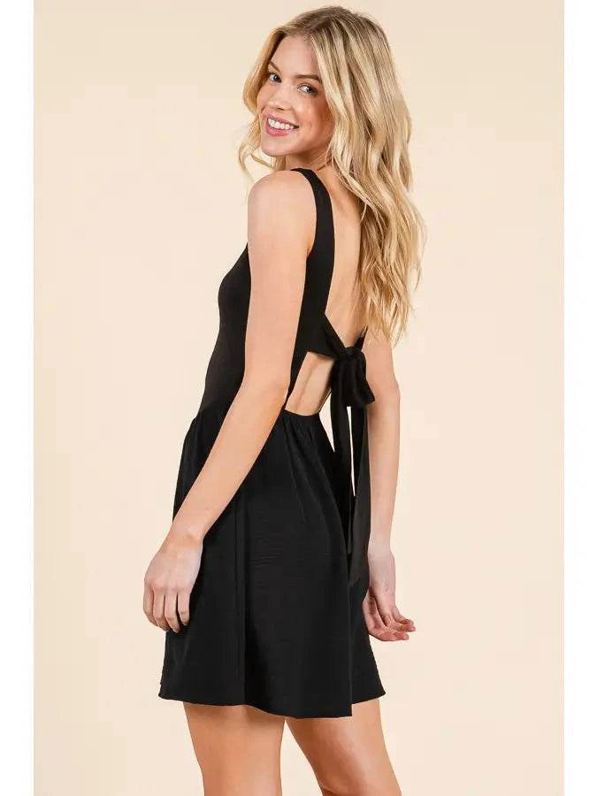 Bethany Backless Tie Mini Dress