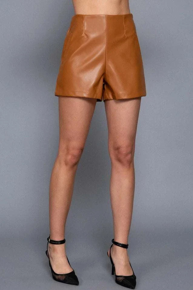 Colby Faux Leather Shorts