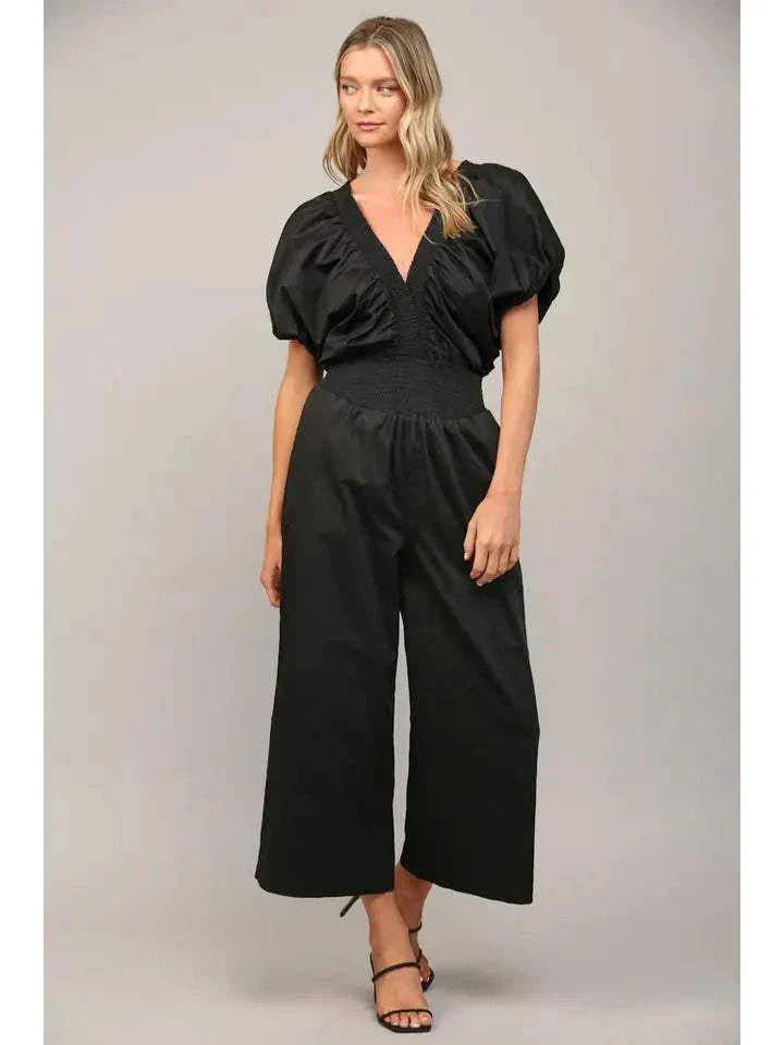 Open Tie Back Jumpsuit with open back and adjustable tie for comfort and style.