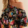 Barb Sequin Boat Neck Top