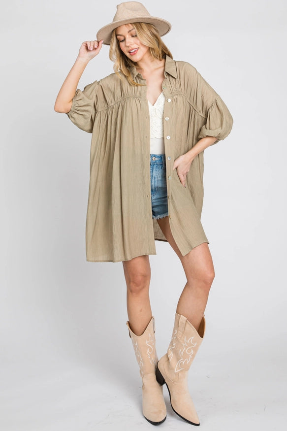 Brianna Button Down Shirt Dress