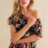 Barb Sequin Boat Neck Top