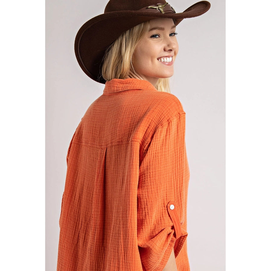 Henley Long Sleeve Shirt Dress