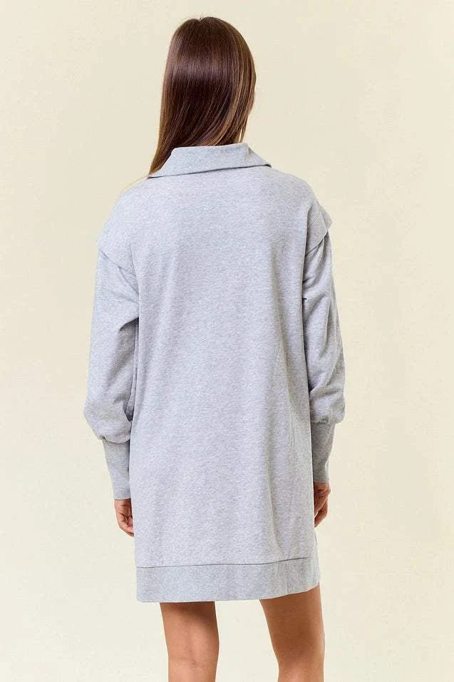 Francesca Half-Zip Sweatshirt Dress