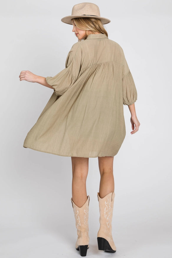 Brianna Button Down Shirt Dress