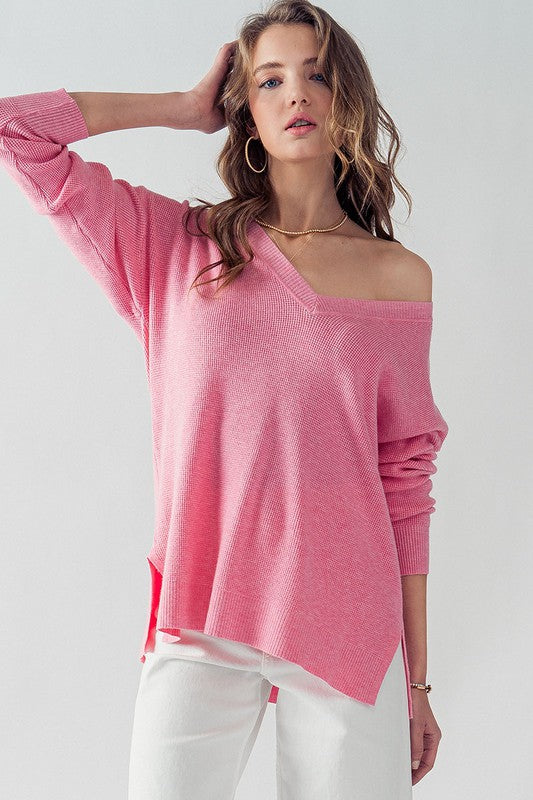 Daisy Drop Shoulder Soft Knit Sweater
