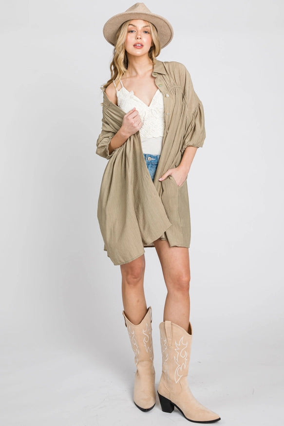 Brianna Button Down Shirt Dress