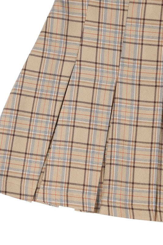 Ivy Plaid Pleated Mini Skirt