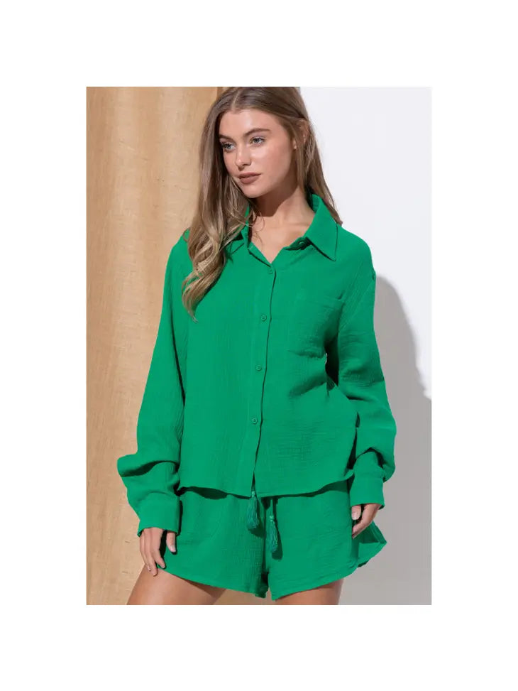 Georgia Gauze Button Down
