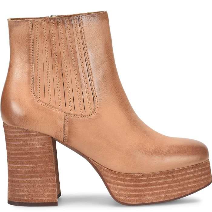 Baylie Boot - Italian leather, platform heel, micro suede lining, high-traction rubber outsole.