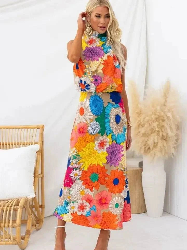 Eve Halter Neck Maxi dress