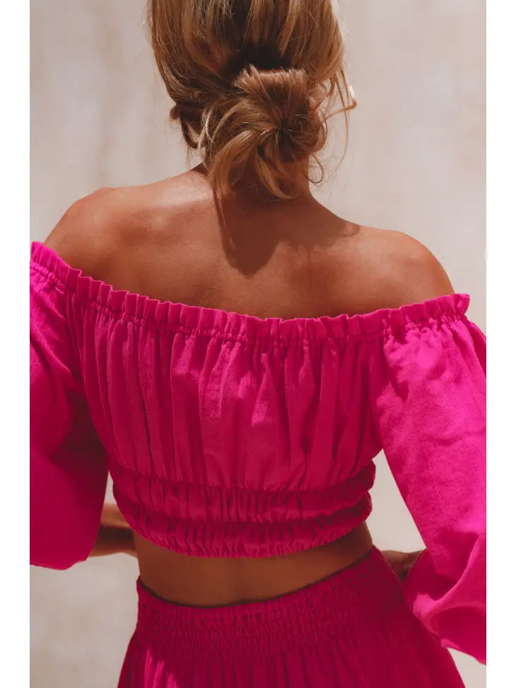 Annabelle Linen Cropped Top