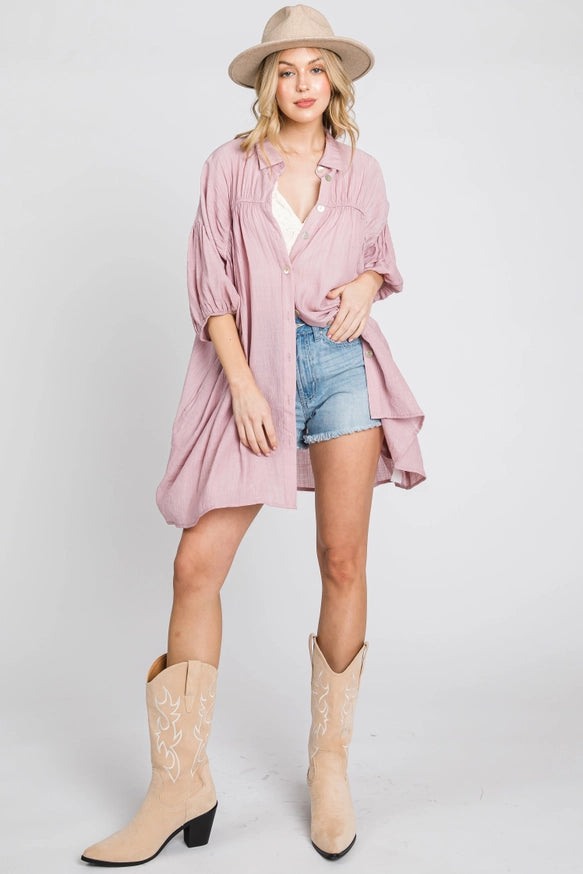Brianna Button Down Shirt Dress