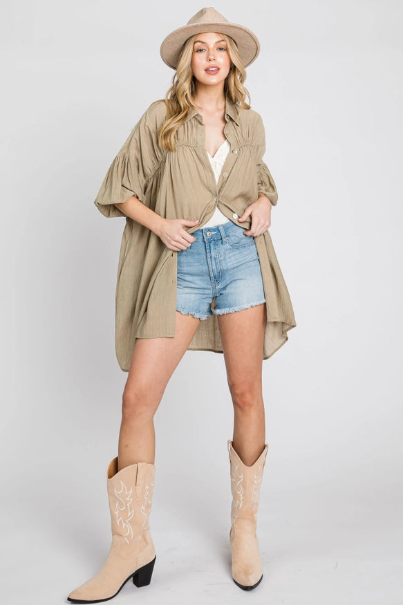 Brianna Button Down Shirt Dress