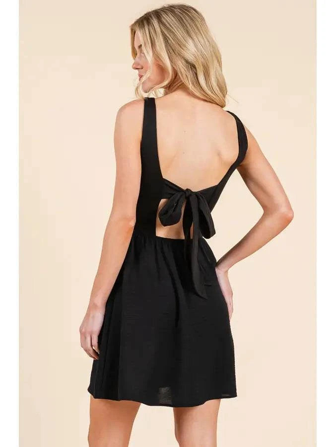 Bethany Backless Tie Mini Dress