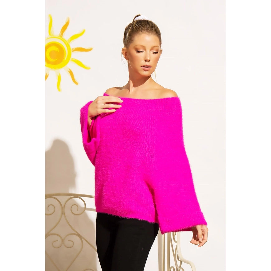 Faith Fuzzy Wide Sleeve Sweater