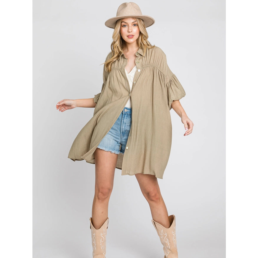 Brianna Button Down Shirt Dress