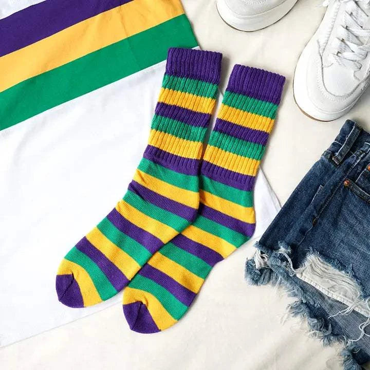 Mardi Gras Socks