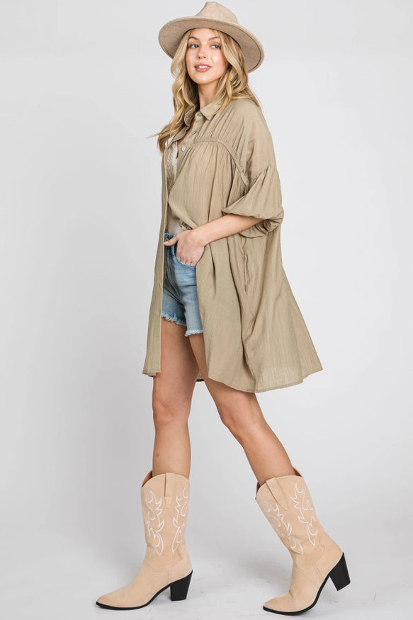 Brianna Button Down Shirt Dress