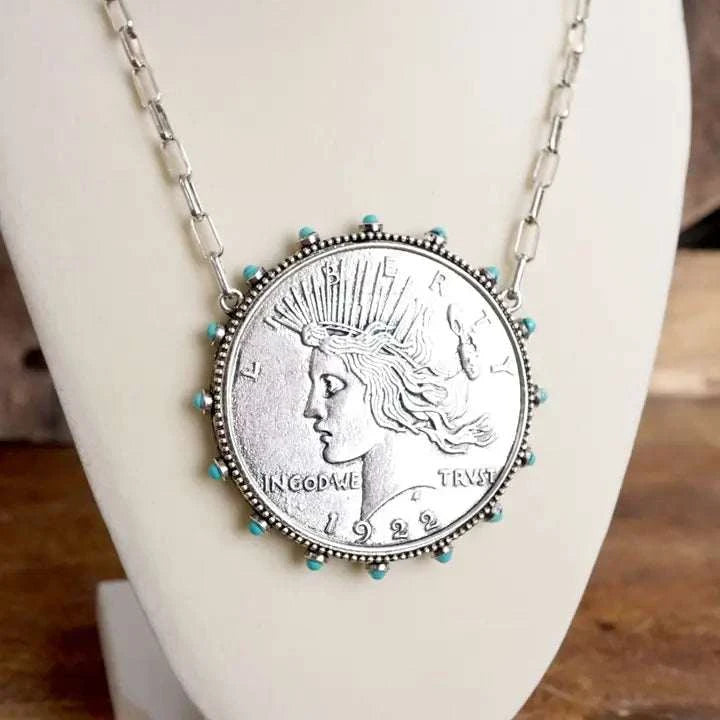 Western Boho Coin Necklace Set