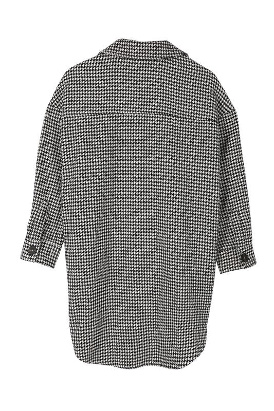 Diana Houndstooth Long Shacket