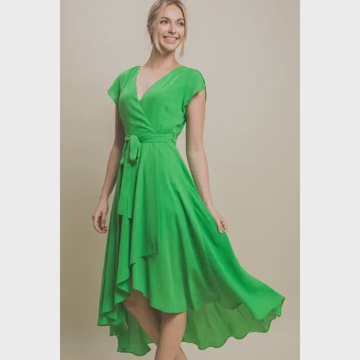 Clara Ruffle Wrap Dress