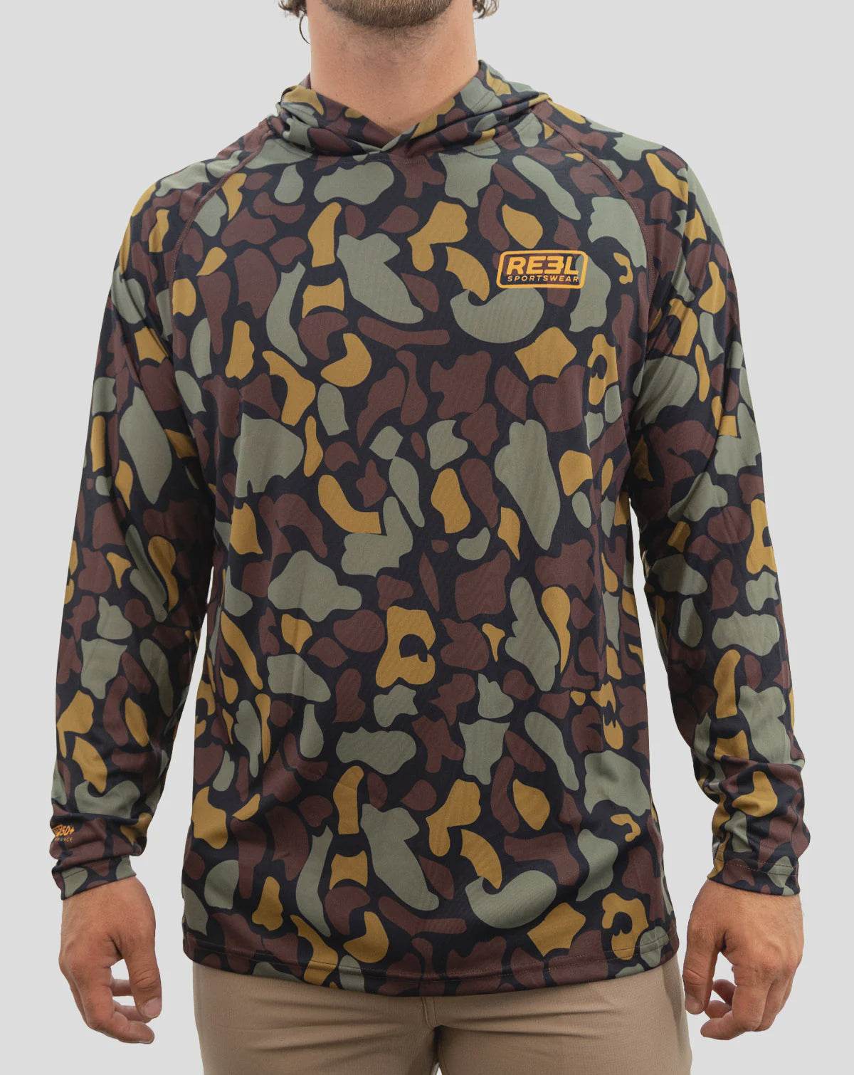 Maroon Leaf Camo Performance Hoody