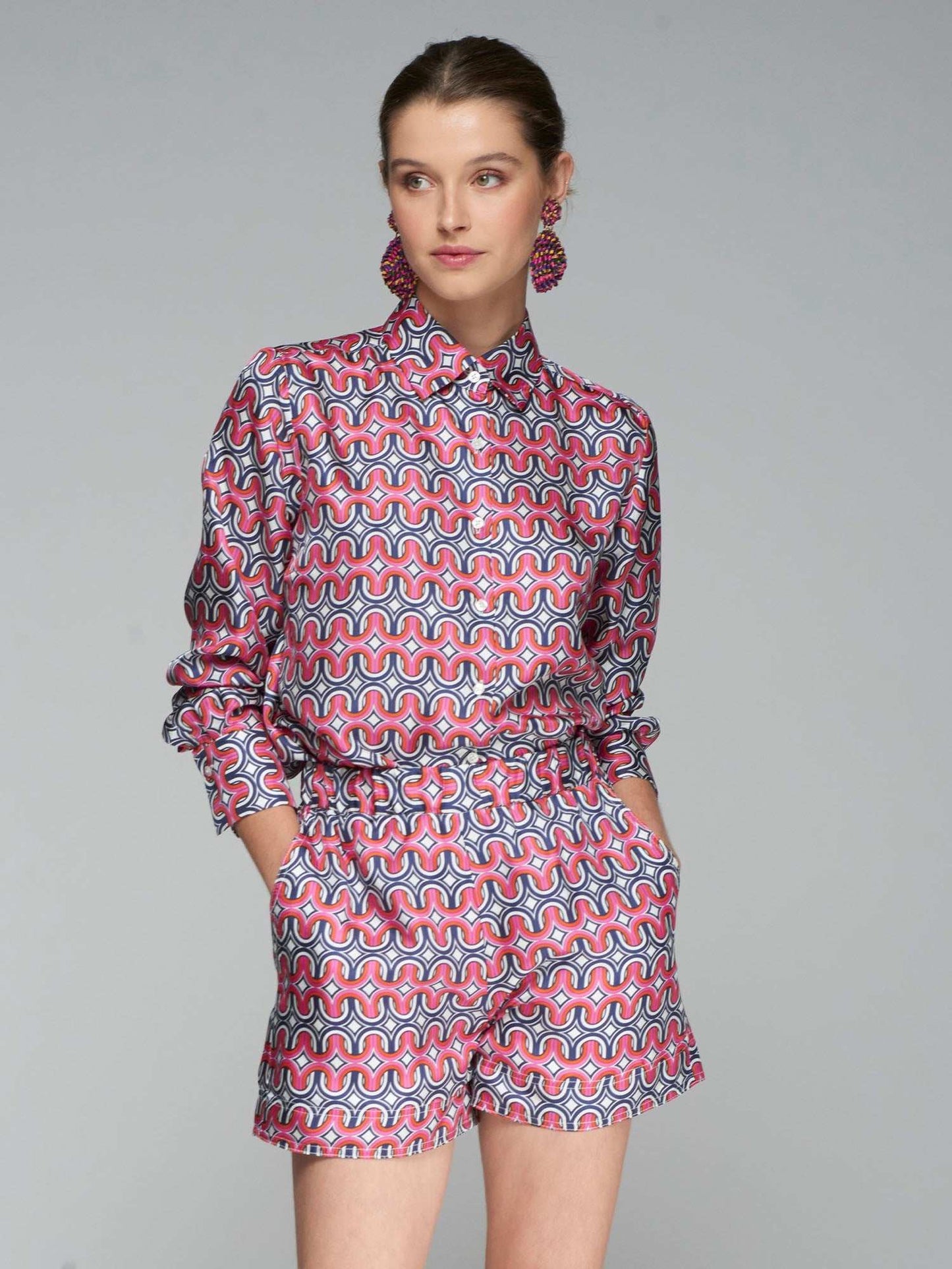 Mariela Geometric Shorts