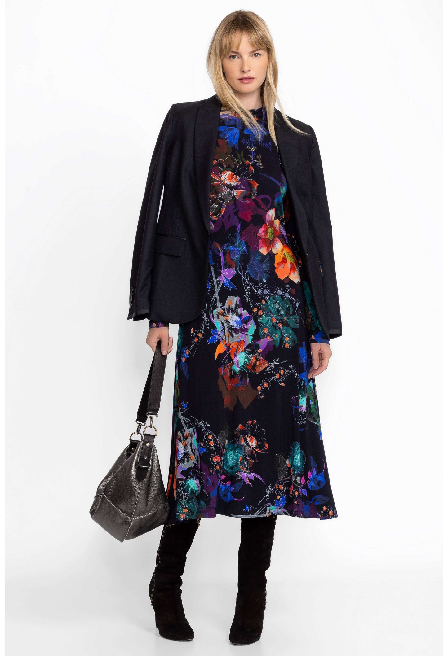 Janie Favorite Seamed Mock Neck Dress