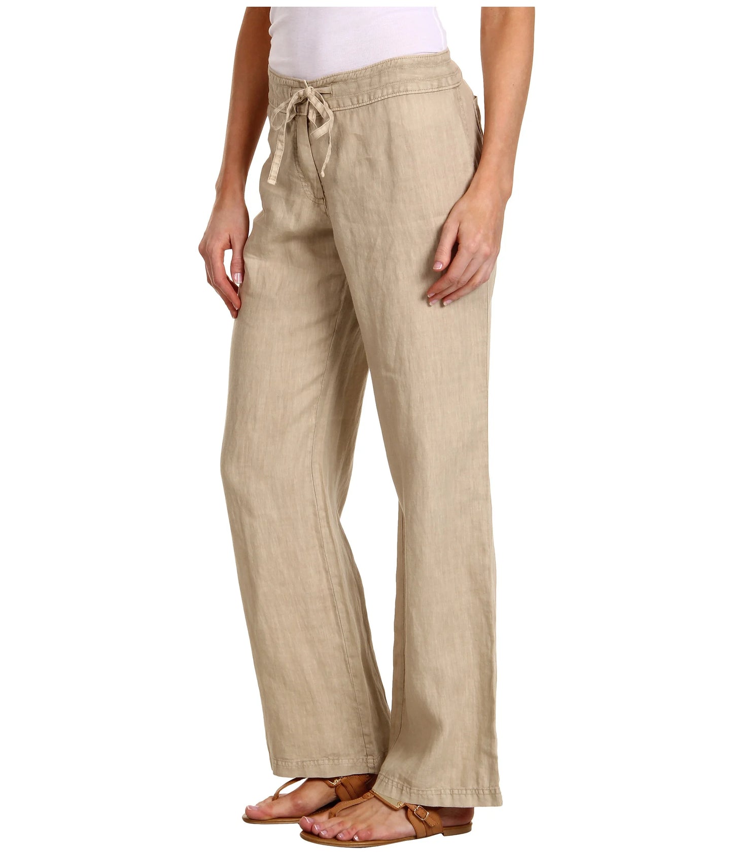 Two Palms High-Rise Linen Easy Pants