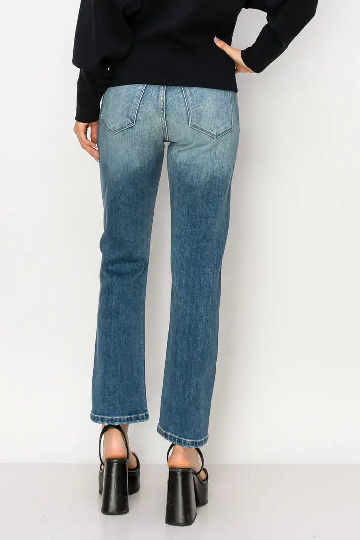 Sally Straight Leg Distressed Jean