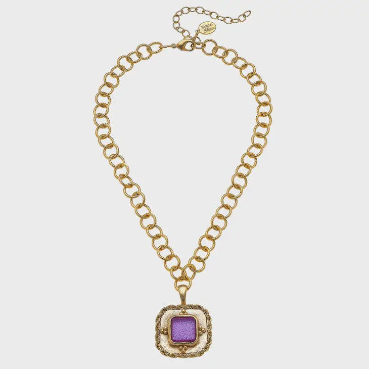 French Glass Chain Necklace