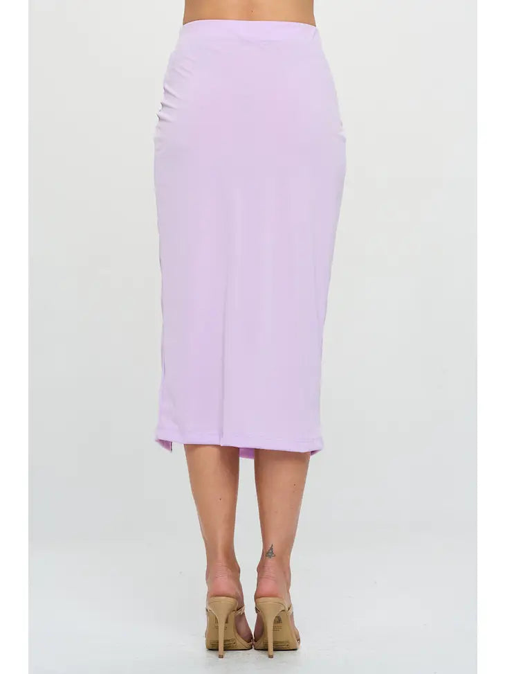 Maci Midi Front Knot Skirt