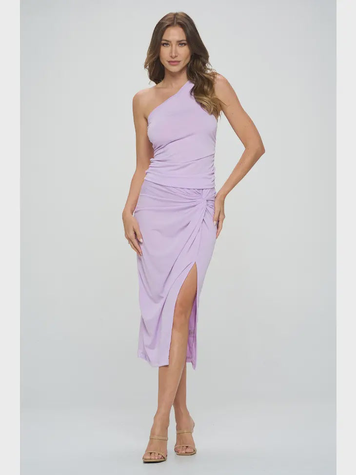 Raquel Ruched One Shoulder Top