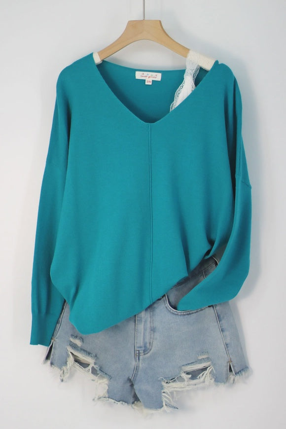 V-Neck Pullover Sweater