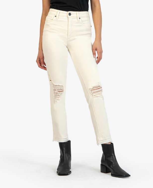 Rachael High Rise Fab Ab Mom Raw Hem