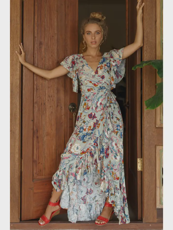 Carmen Wrap Maxi Dress