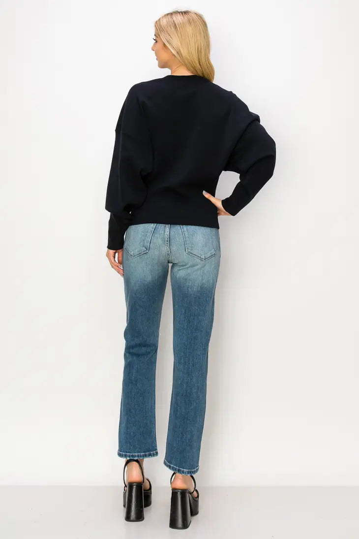 Sally Straight Leg Distressed Jean
