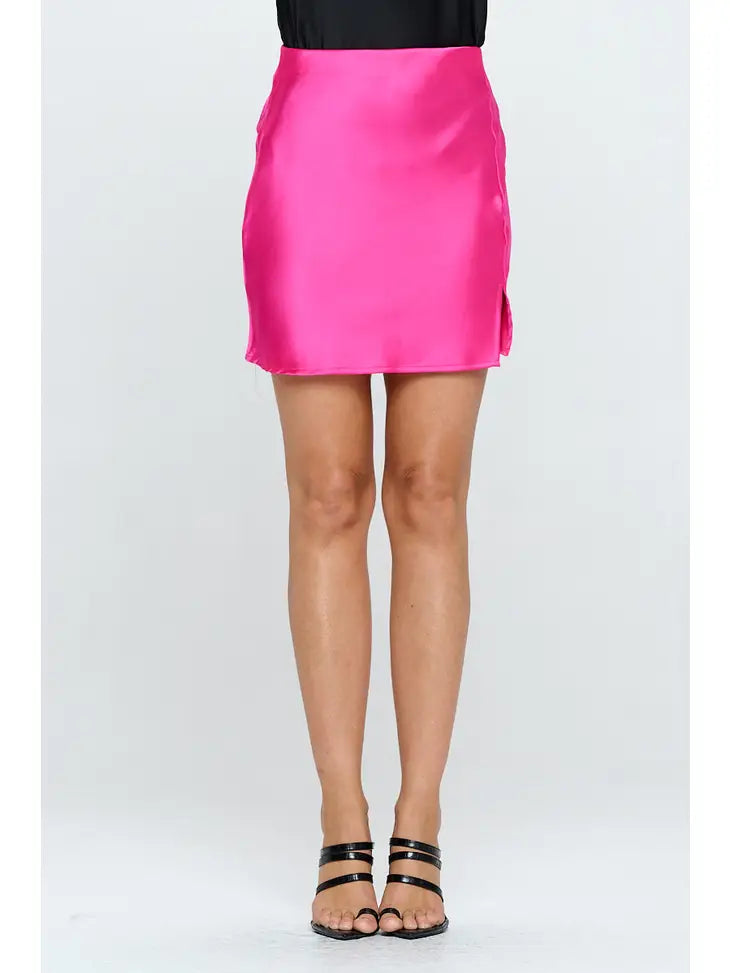 Selena Satin Mini Skirt