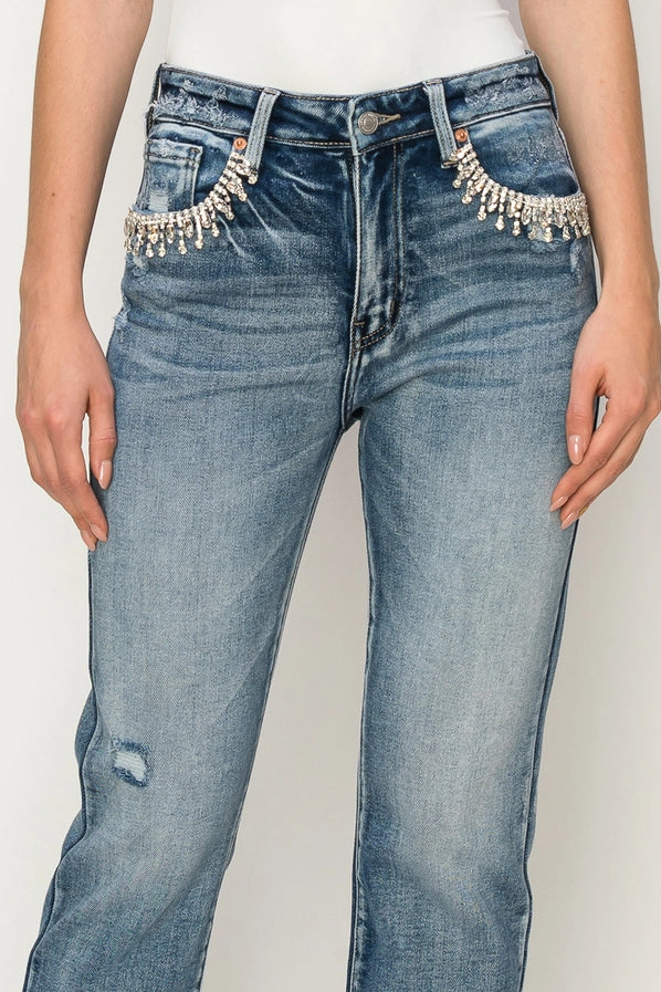 Crystal Crop Jeans