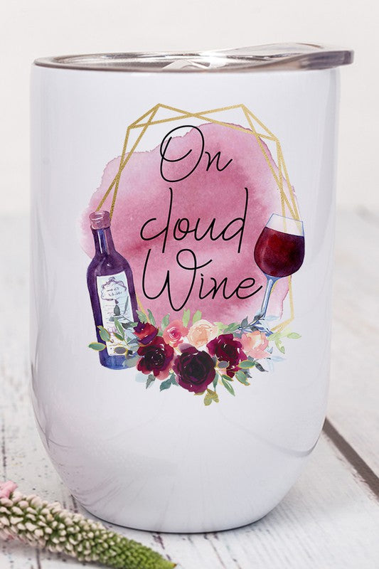On Cloud Wine Graphic Wine Tumbler