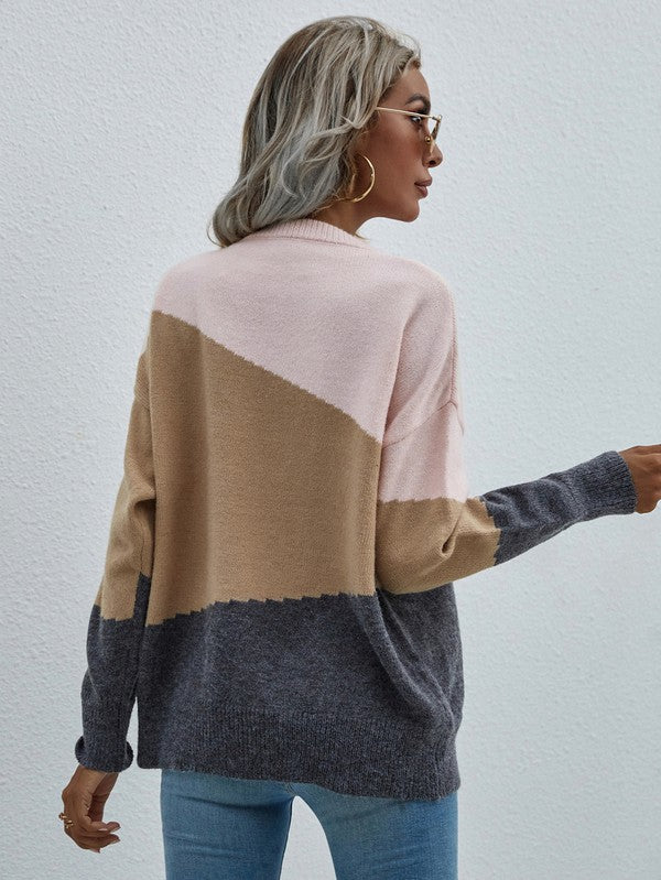 Women's Long Sleeve Round Neck Sweater