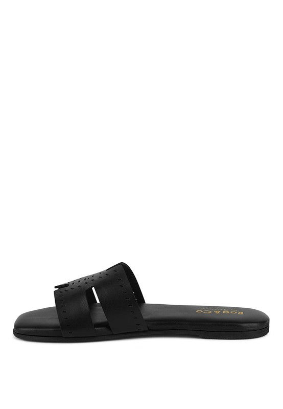 Ivanka Cut Out Slip On Sandals