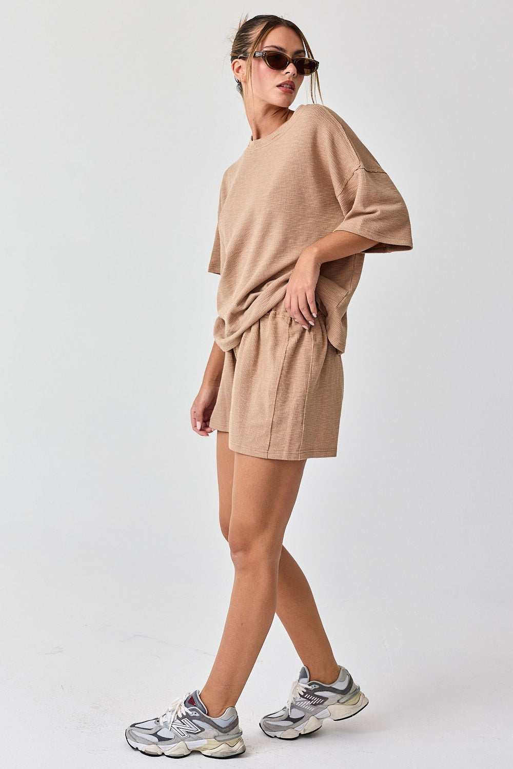 Amaya Textured Knit Top and Shorts Set